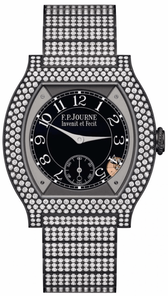 F.P. Journe Elegante Elegante 40 mm Titalyt 12 Rows of Diamonds and Set Bracelet