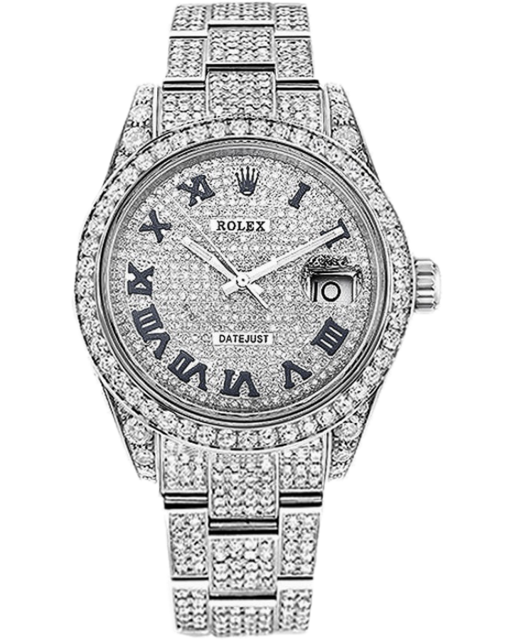 Rolex Datejust 41mm Steel custom diamonds