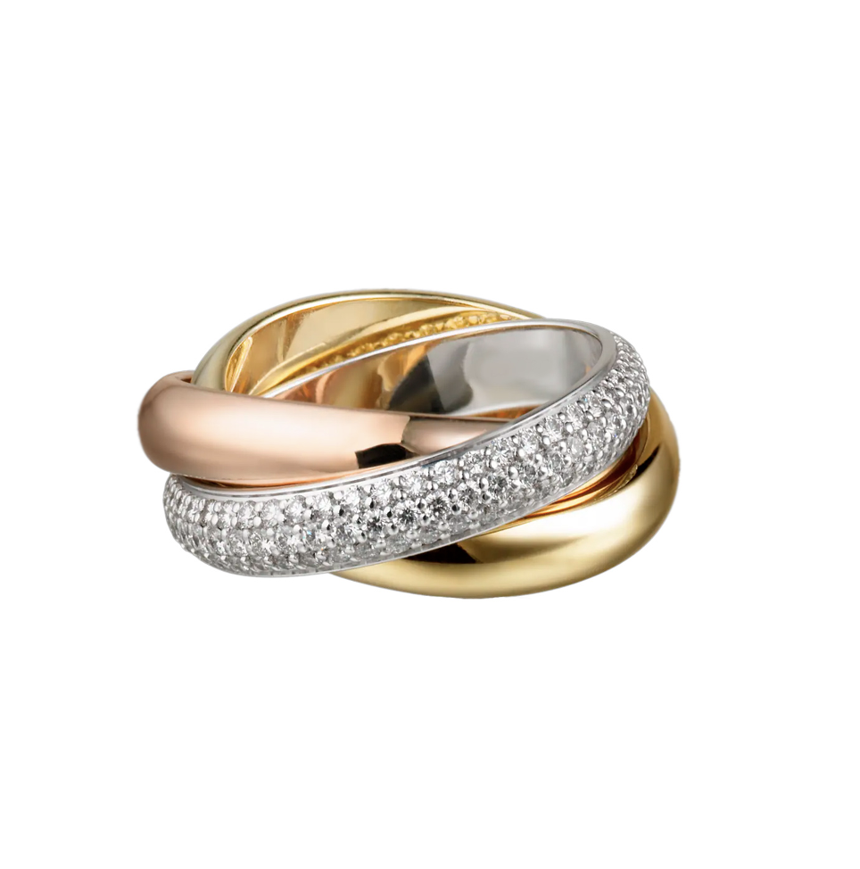 Кольцо с бриллиантами Cartier Trinity