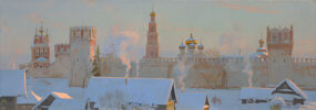 Новодевичий монастырь холодной зимой в начале ХХ века