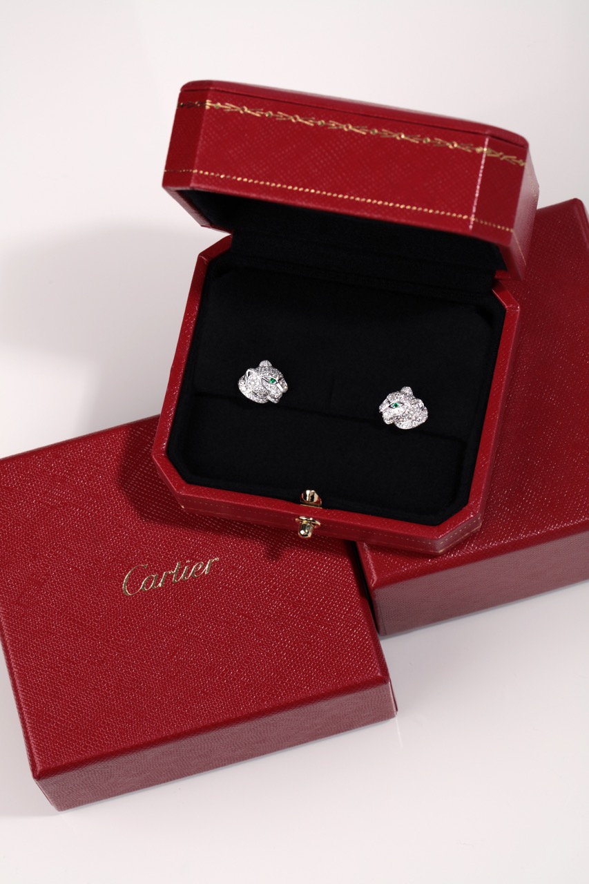 Серьги с бриллиантами Cartier Panthere de Cartier