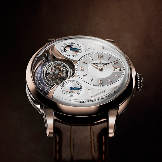 Jaeger-LeCoultre Duometre Heliotourbillon Perpetual Q6202420 watch, close-up of the dial
