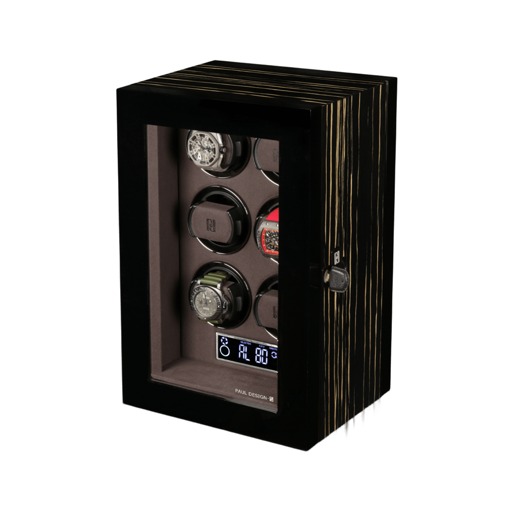 ШКАТУЛКА PAUL DESIGN С ПОДЗАВОДОМ ДЛЯ 6 ЧАСОВ
