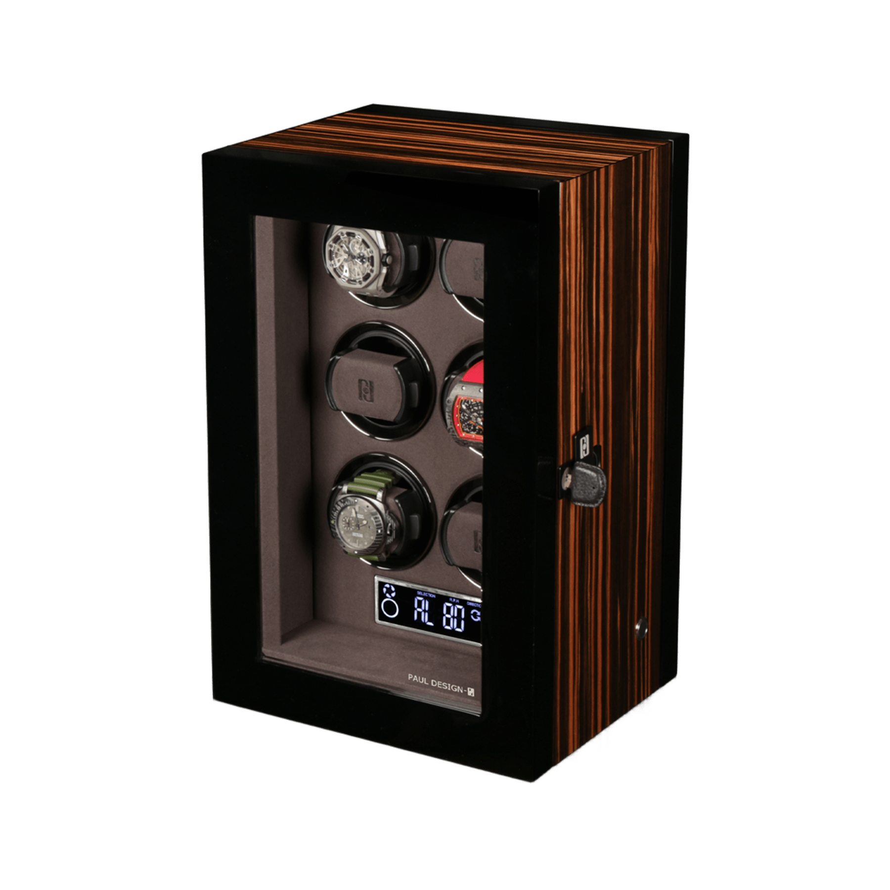 ШКАТУЛКА PAUL DESIGN С ПОДЗАВОДОМ ДЛЯ 6 ЧАСОВ