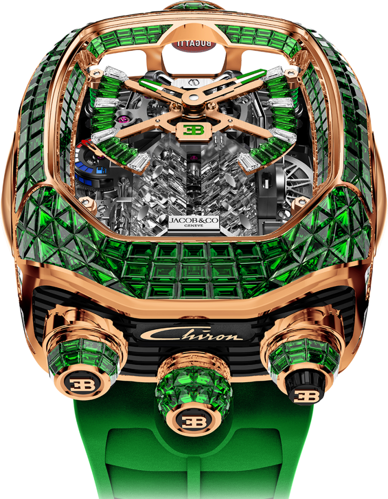 Jacob & Co. Bugatti Chiron Tourbillon Baguette BU800.40.BE.UB.A