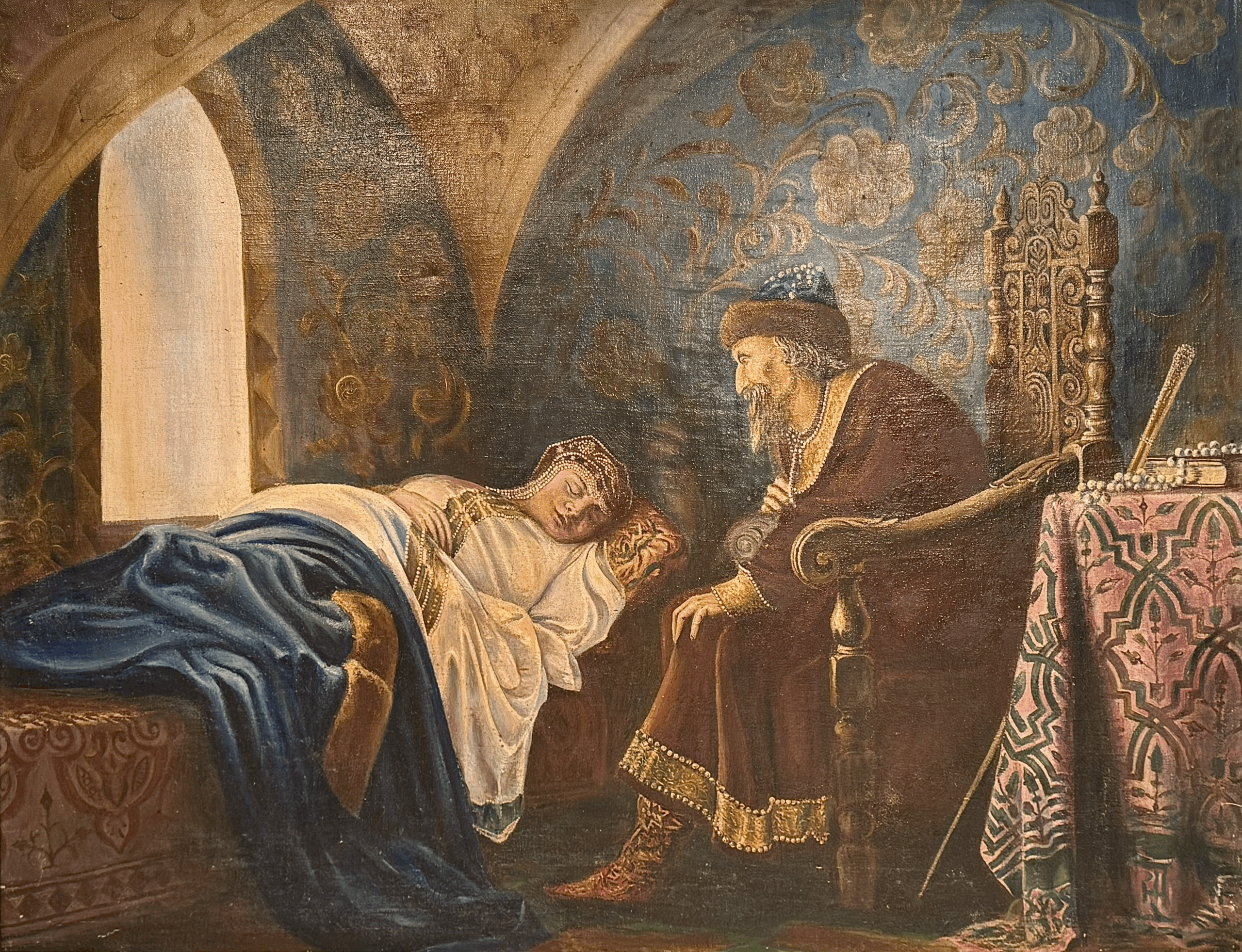 Иван Грозный любуется Василисой Мелентьевой