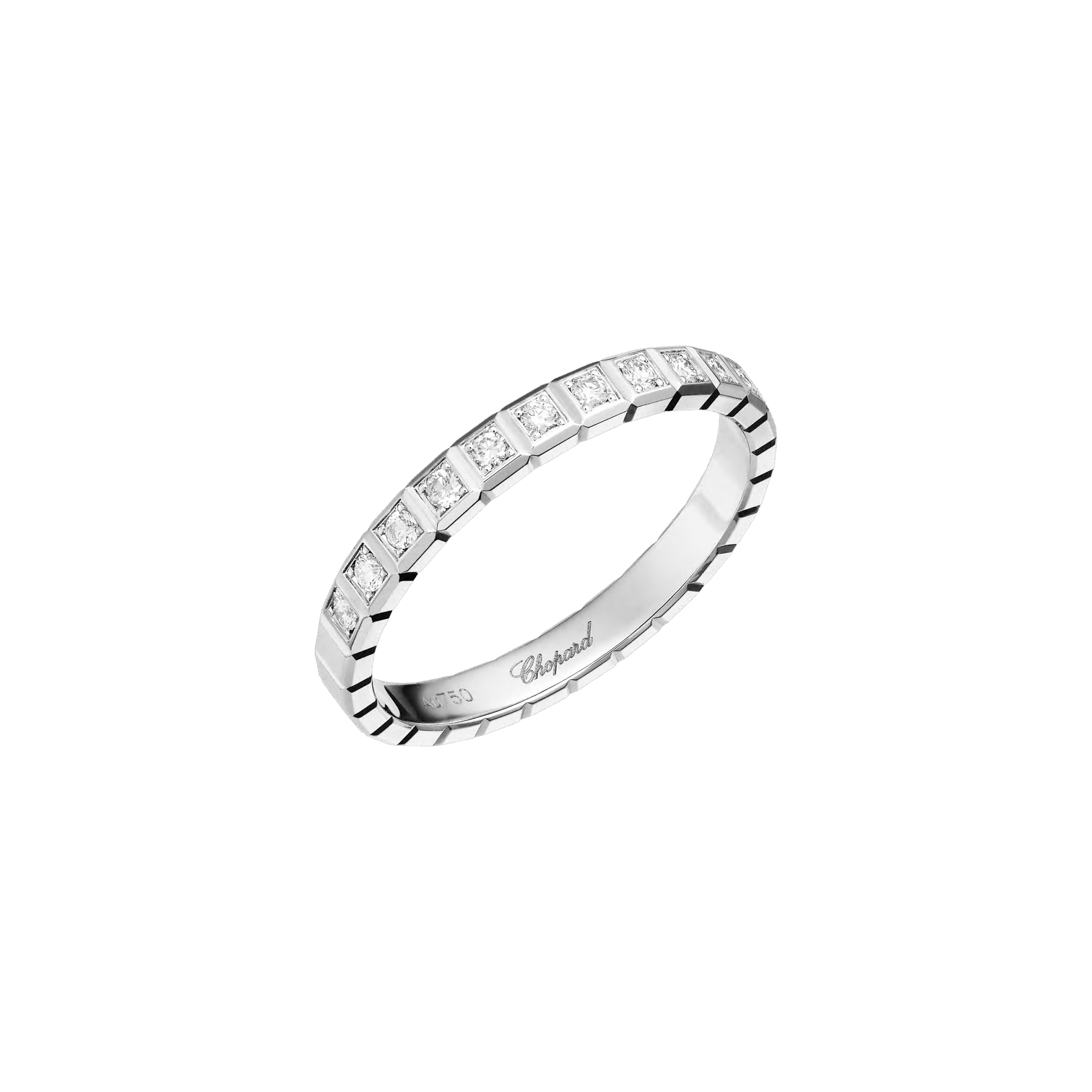 (Русский) Кольцо Chopard Ice Cube White Gold