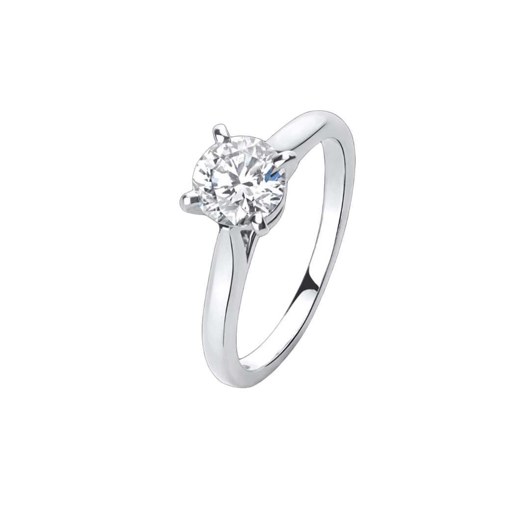 (Русский) Кольцо Cartier с бриллиантом 1.23ct