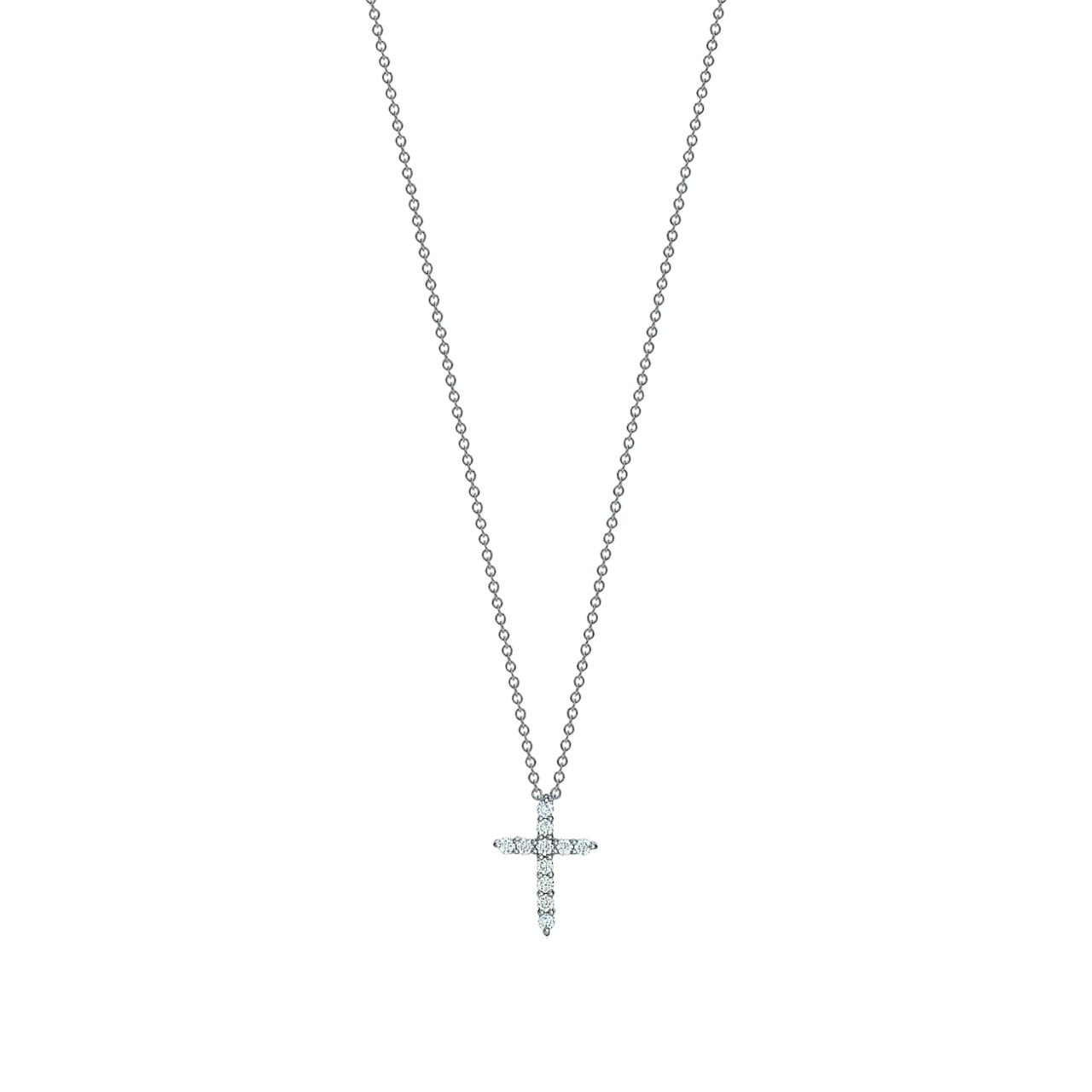 (Русский) Подвеска Tiffany & Co Diamond Cross Pendant Mini