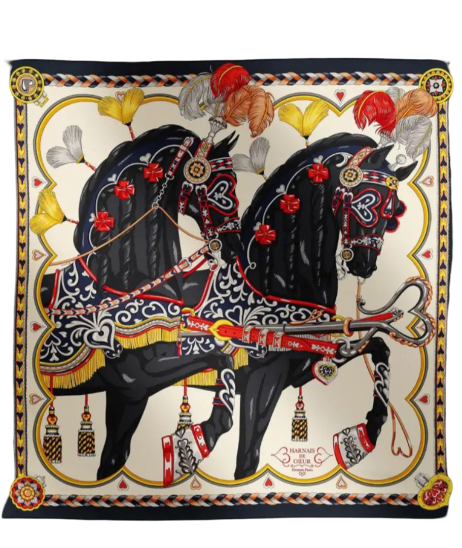 (Русский) Шелковый платок Hermes