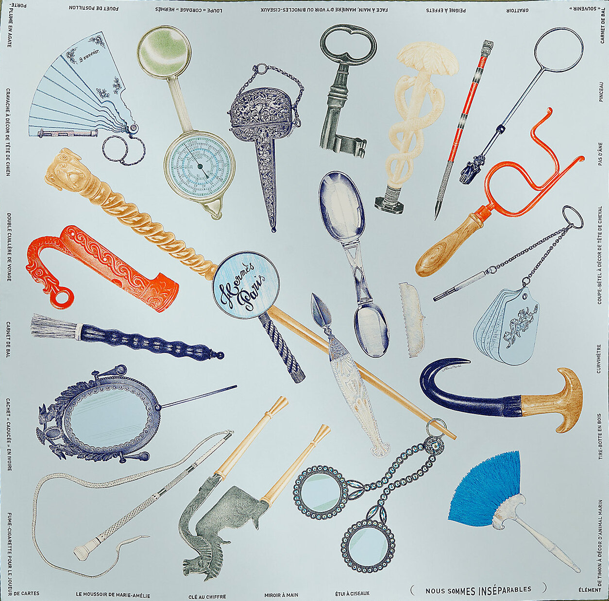 (Русский) Шелковый платок Hermes